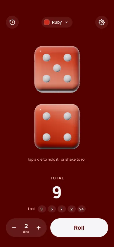 Ruby dice