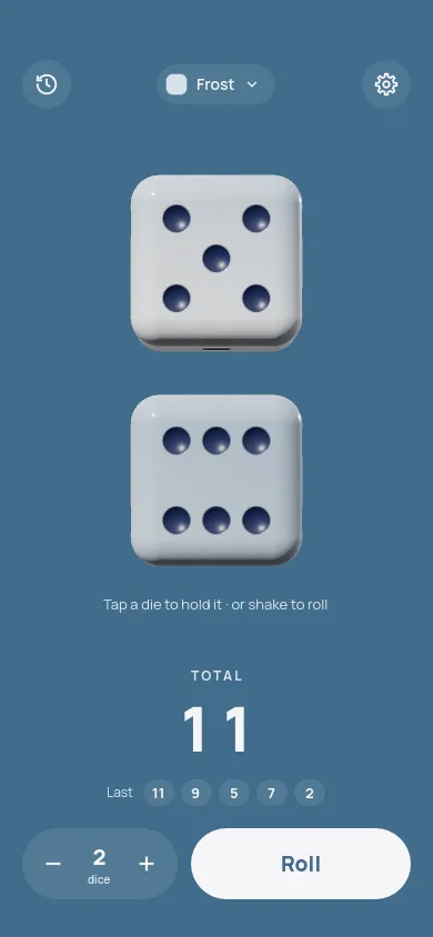Frost dice