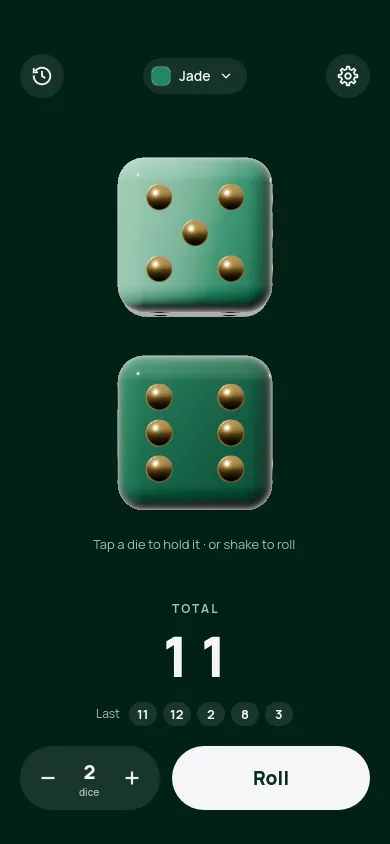 Jade dice